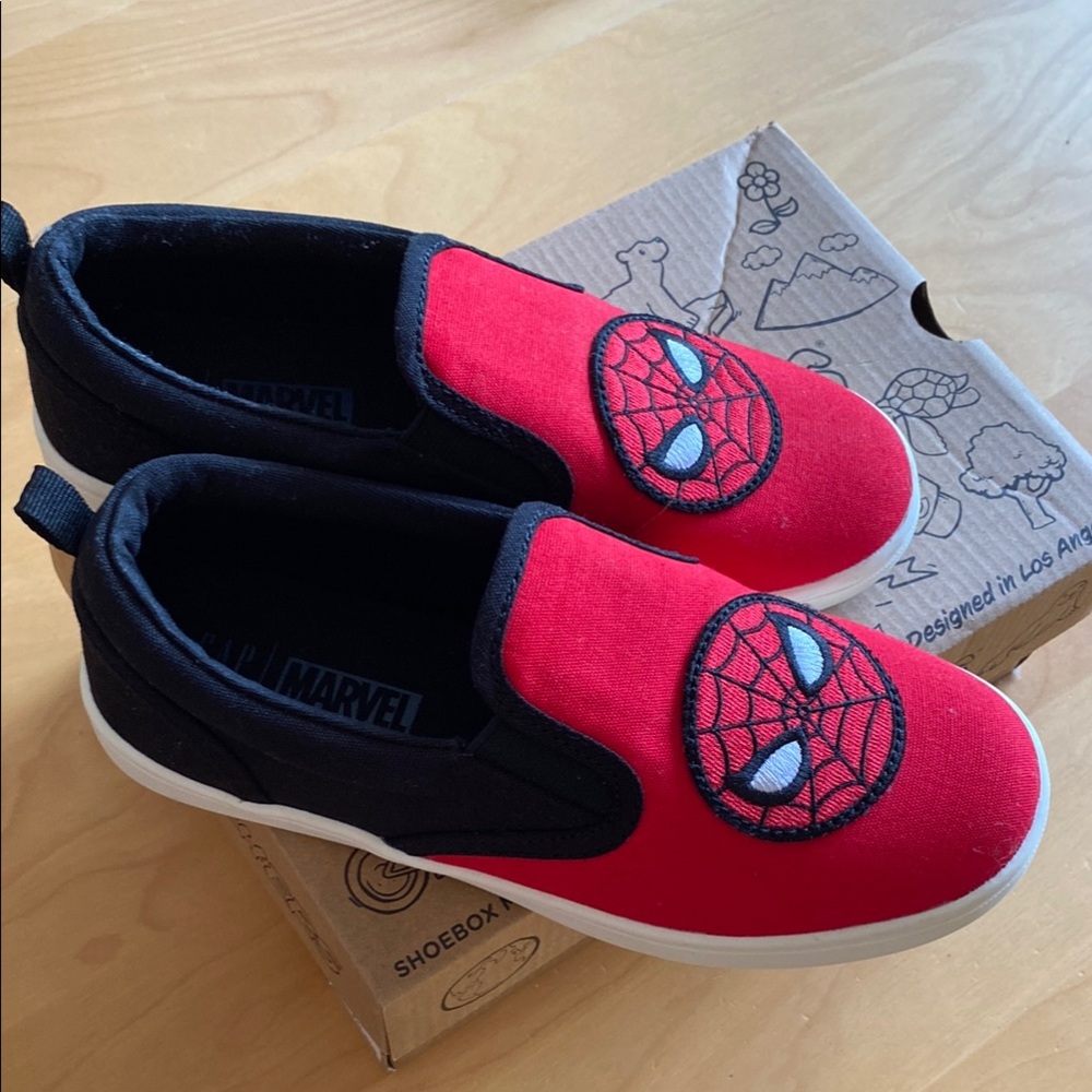 Marvel Red and Black Spider-Man Slip-On Sneakers